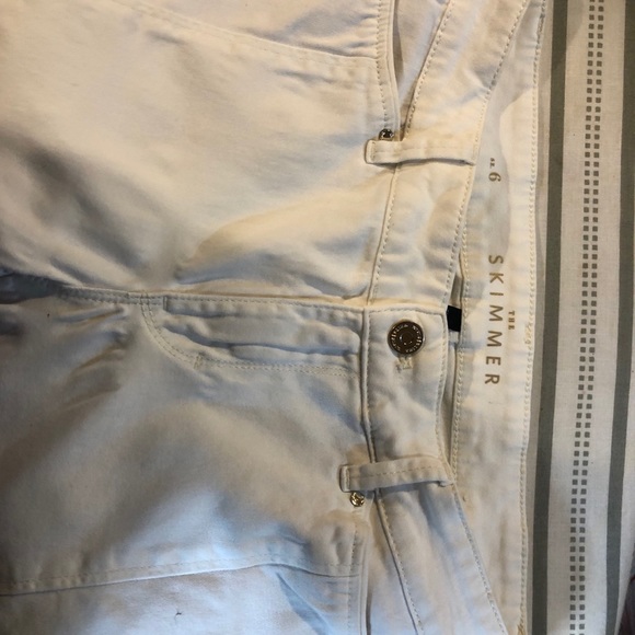 WHBM Silver Studded White Skimmer Pants - Picture 11 of 13